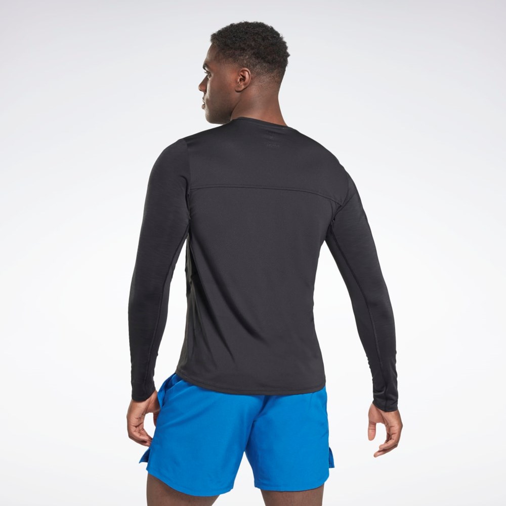 Reebok ACTIVCHILL Long Sleeve Athlete T-Shirt Svarta | UTDXJ-7249