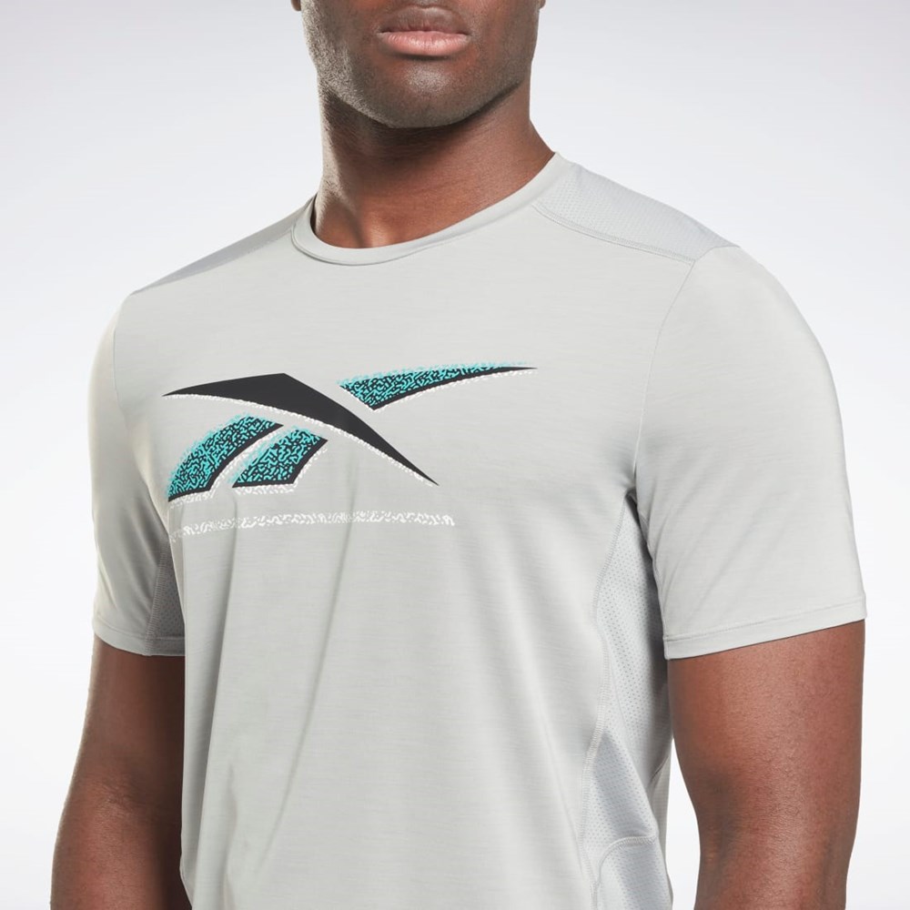 Reebok ACTIVCHILL Tryck Athlete T-Shirt Grå | IFVRQ-3245