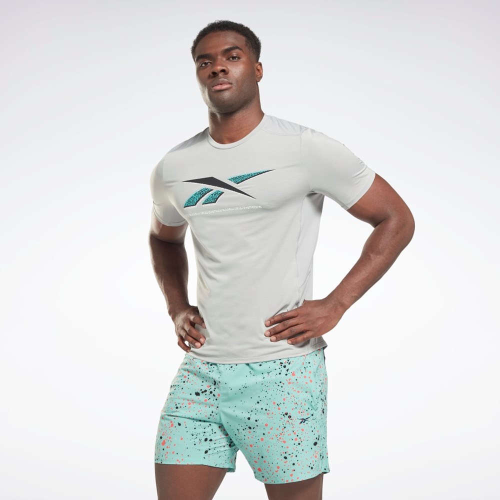 Reebok ACTIVCHILL Tryck Athlete T-Shirt Grå | IFVRQ-3245