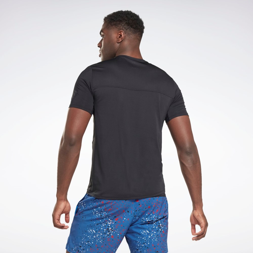 Reebok ACTIVCHILL Tryck Athlete T-Shirt Svarta | SBXLD-1704