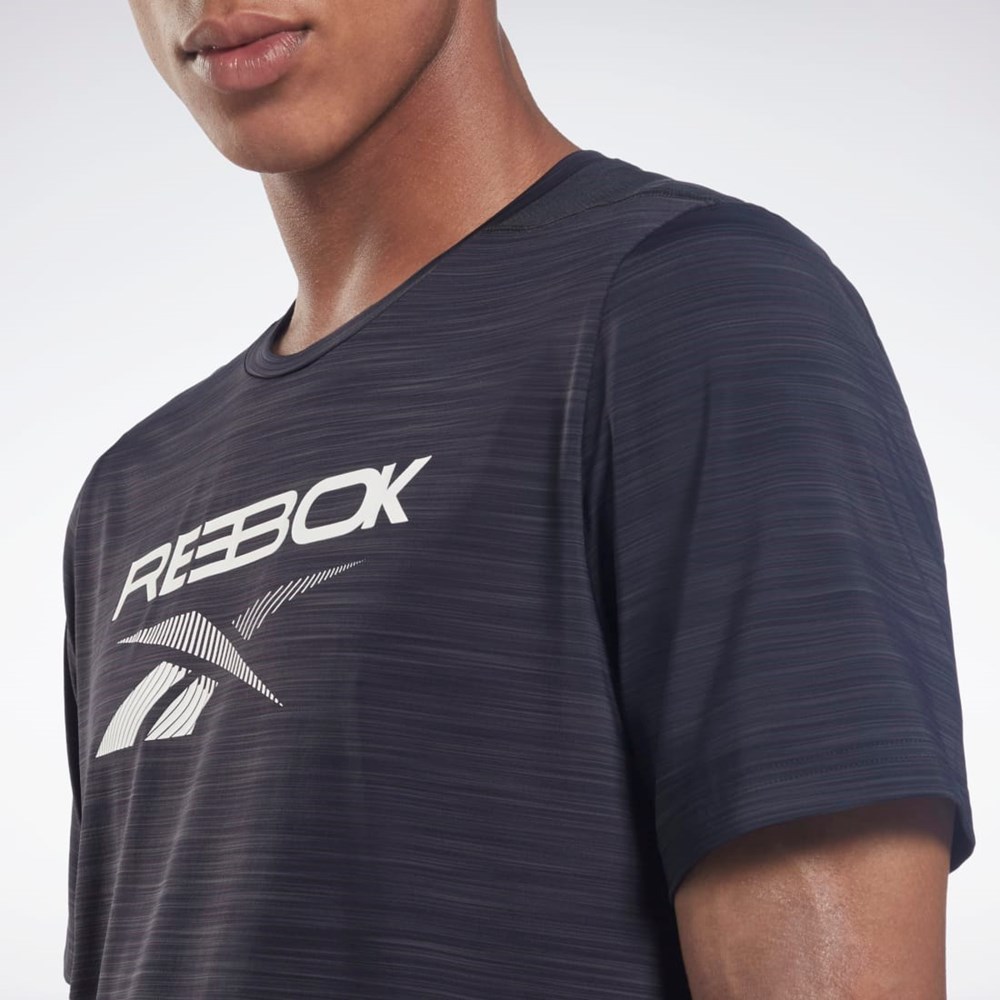 Reebok ACTIVCHILL Tryck Move T-Shirt Svarta | LKBZN-0327