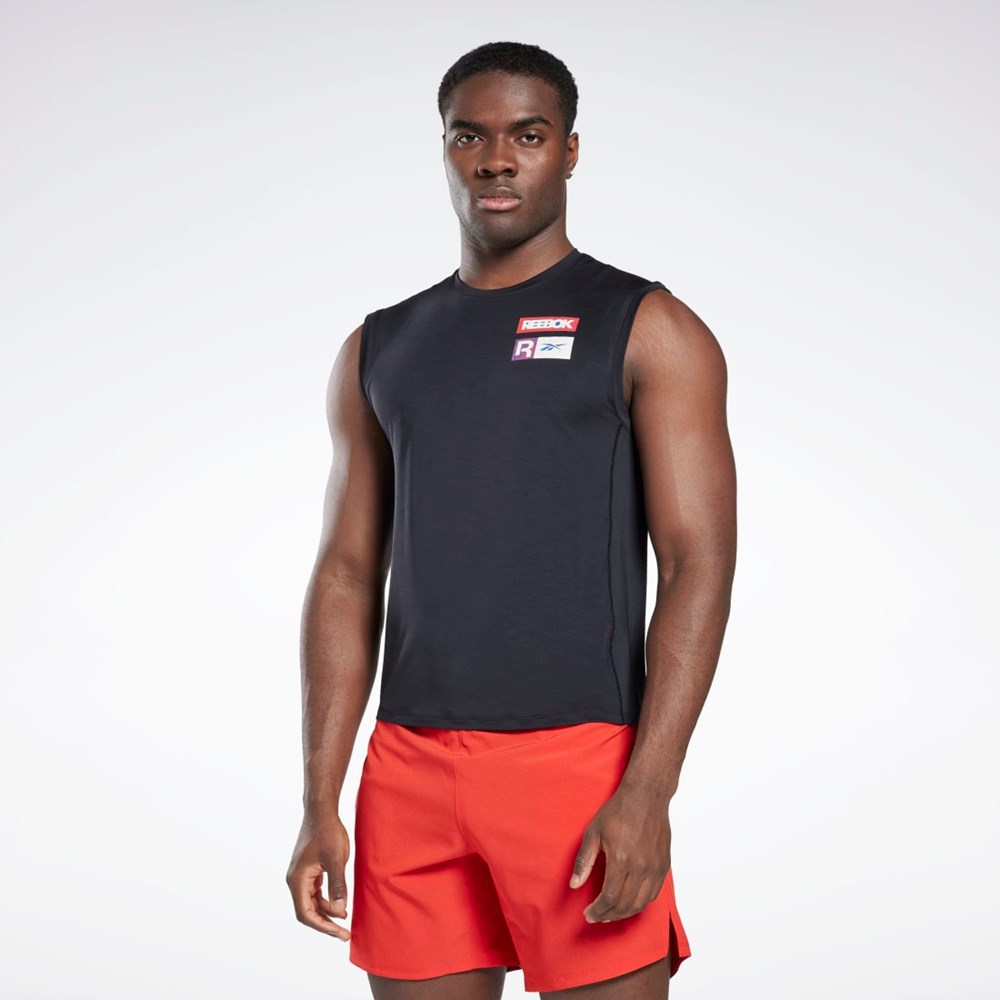 Reebok ACTIVCHILL Ärmlös T-Shirt Svarta | JPVWG-2594