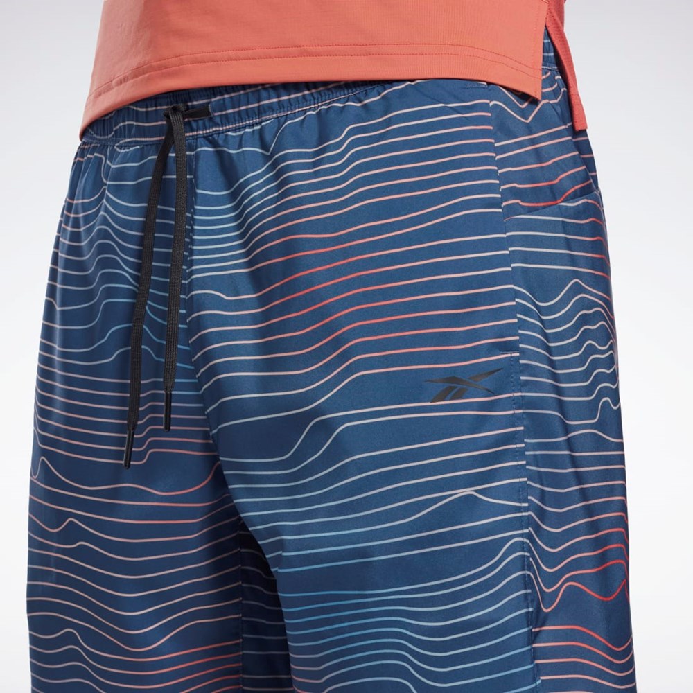 Reebok Allover Print Speed 2.0 Shorts Blå | YTOCU-1568