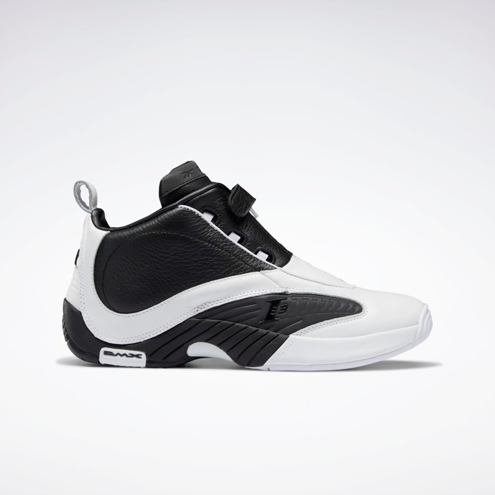 Reebok Answer IV Basketball Shoes Vita Svarta Silver | UPQTG-0472