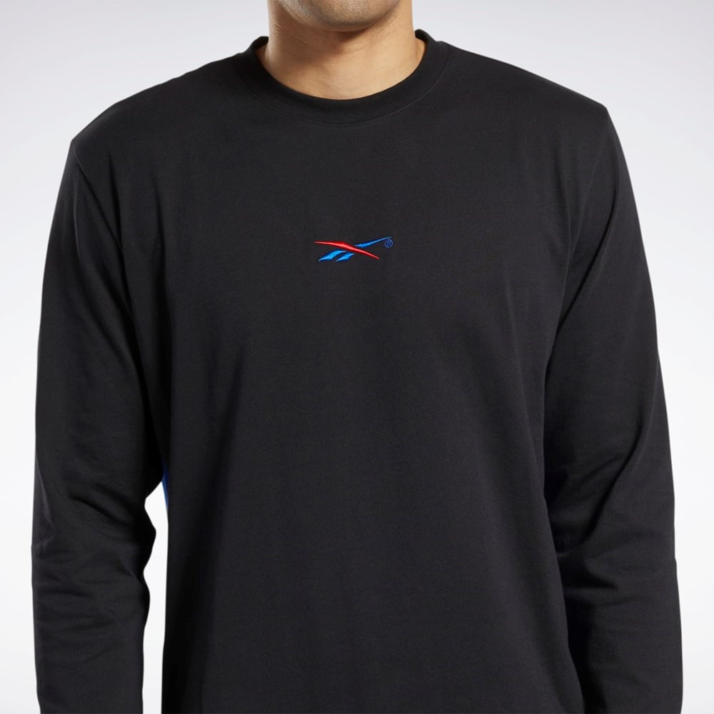 Reebok Answer to No One Long Sleeve T-Shirt Svarta | YJPLH-7908