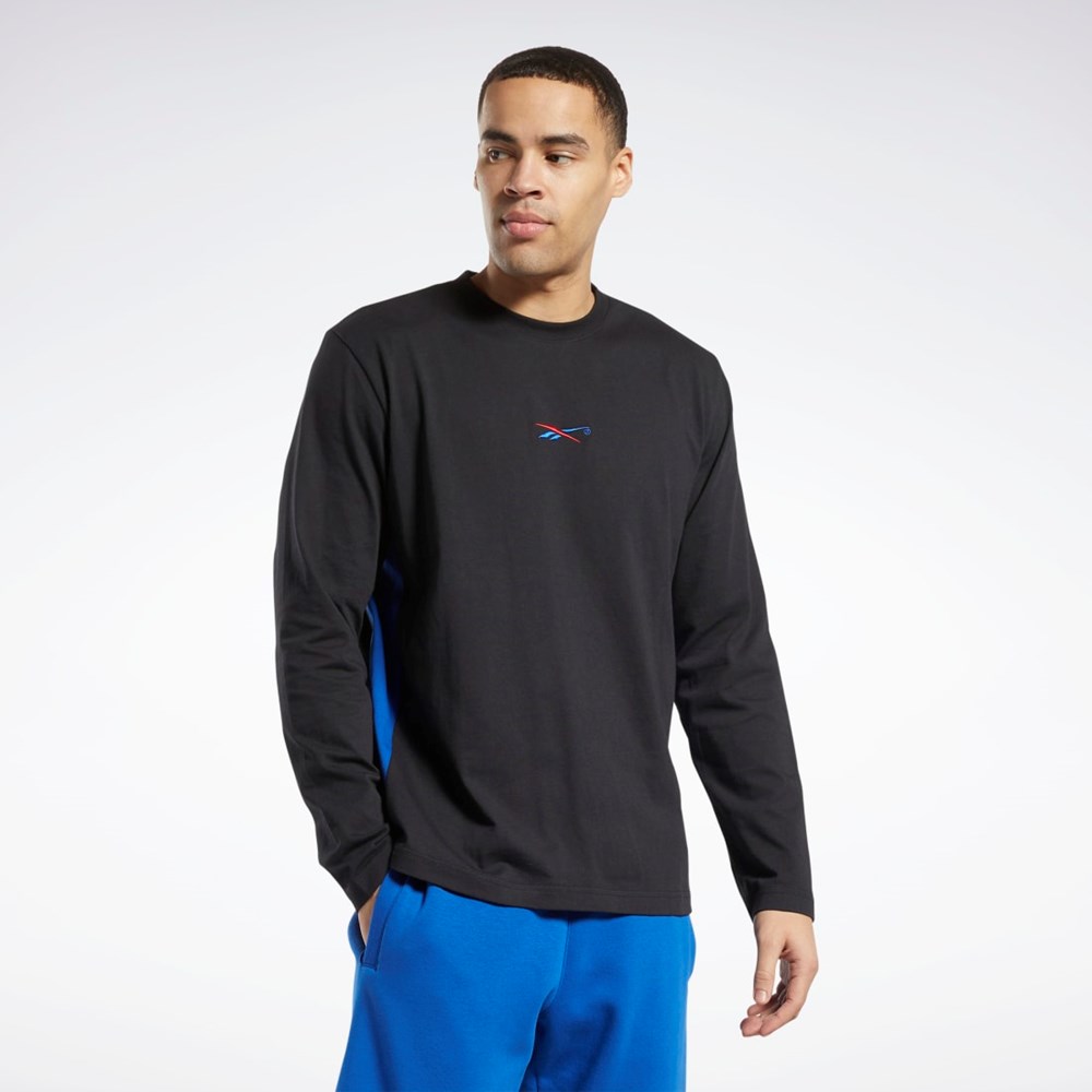 Reebok Answer to No One Long Sleeve T-Shirt Svarta | YJPLH-7908