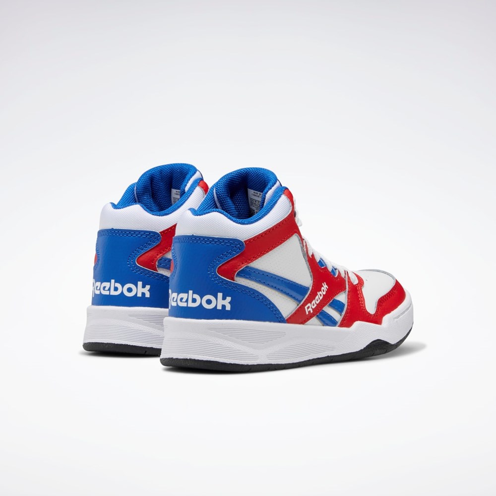 Reebok BB 4500 Court Shoes - Preschool Vita Röda Blå | GPOHI-5967