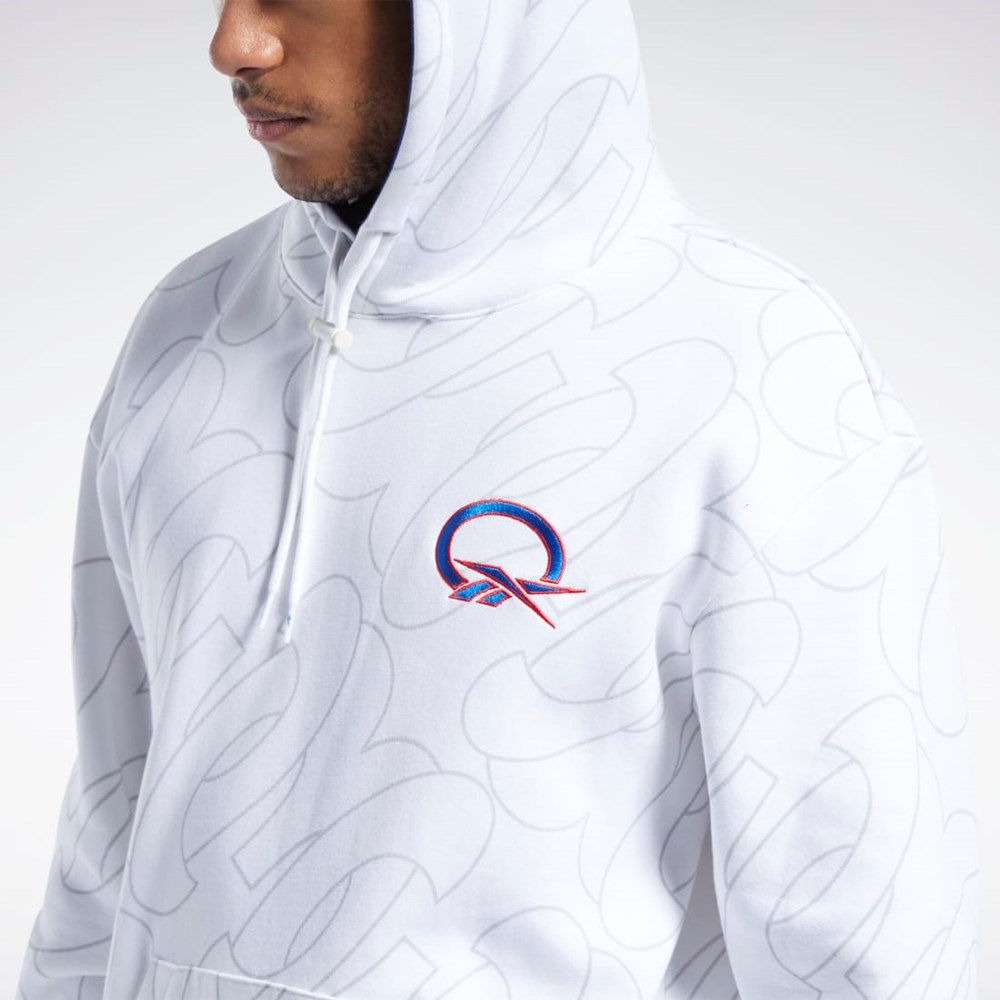 Reebok Basketball Question Allover Print Fleece Hoodie Vita | YPNQB-4086