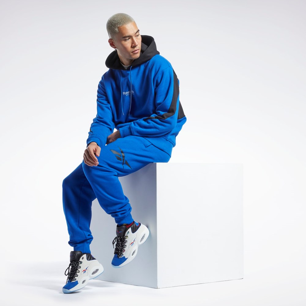 Reebok Basketball Vector Fleece Joggers Blå | PHSNQ-7653