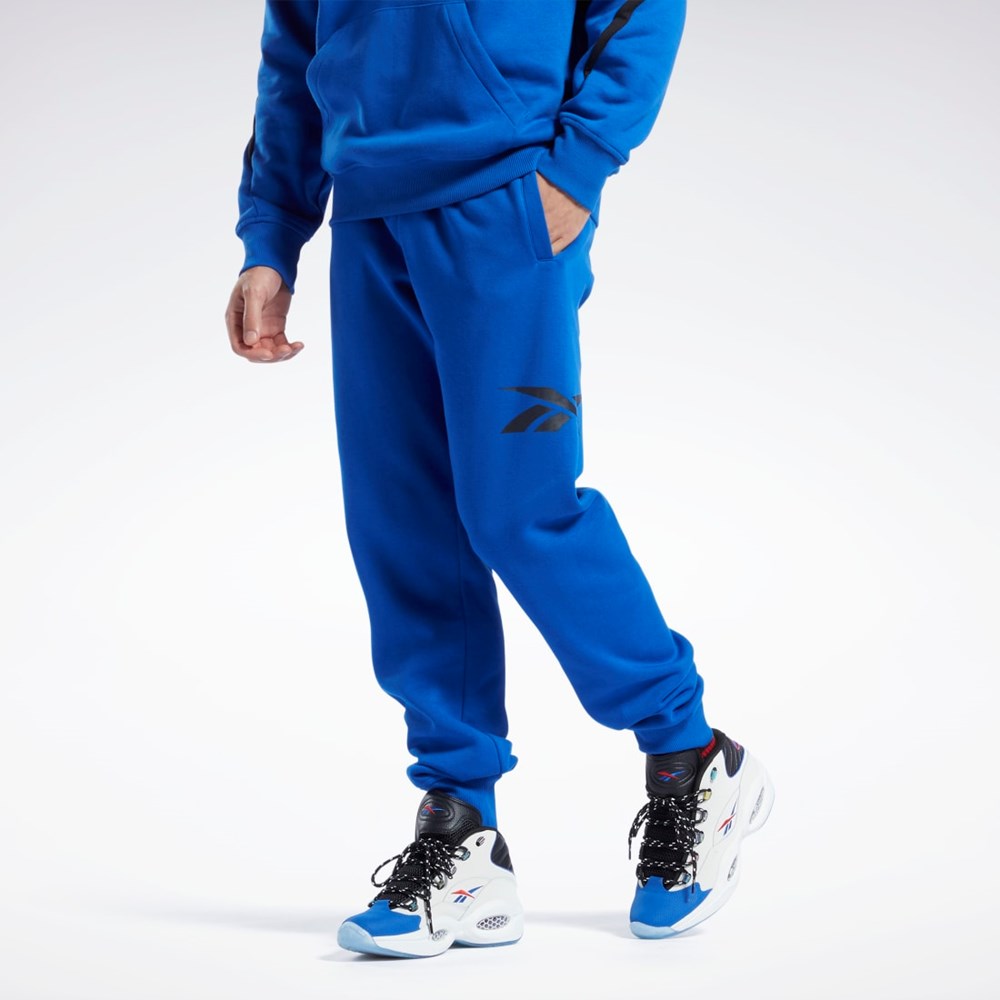 Reebok Basketball Vector Fleece Joggers Blå | PHSNQ-7653