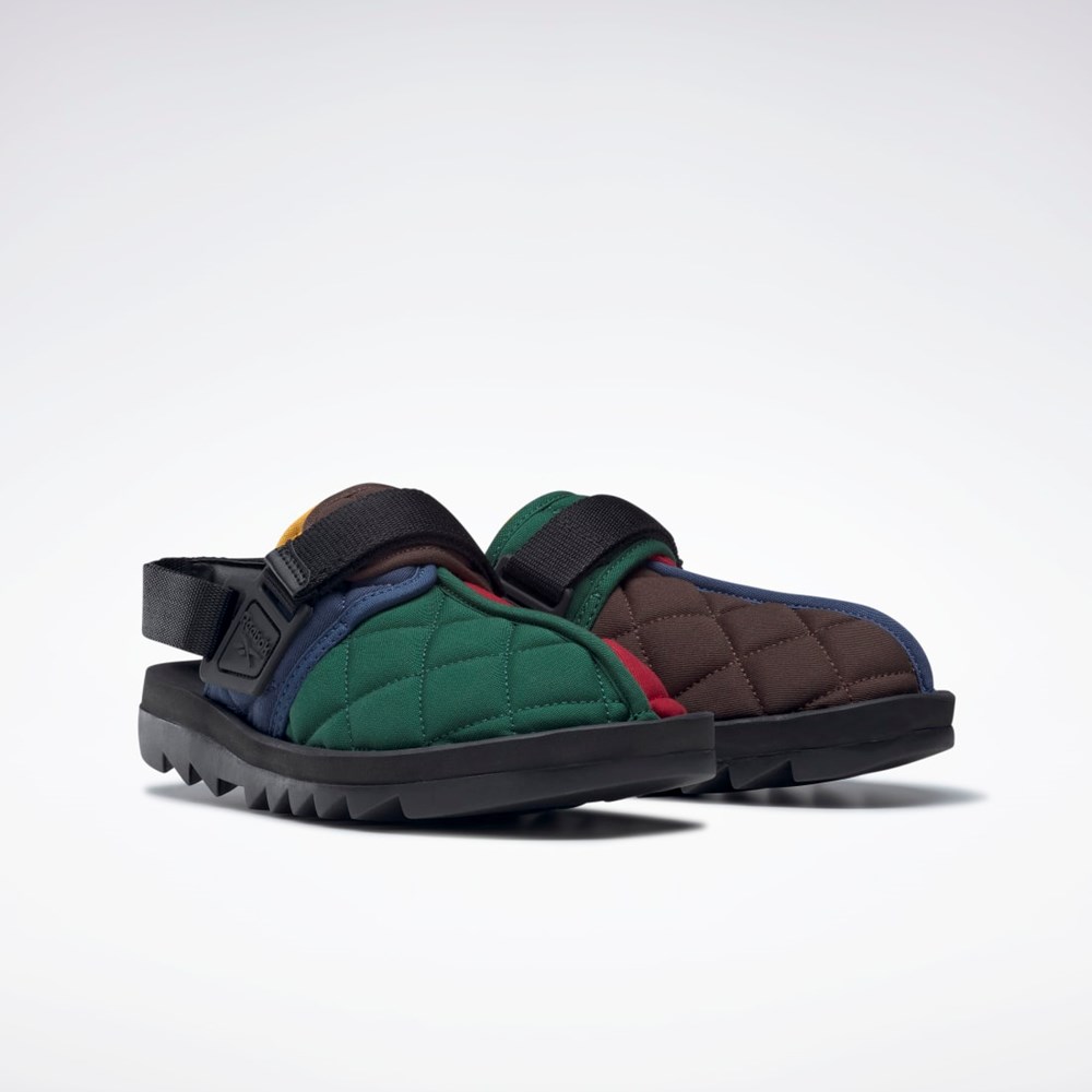 Reebok Beatnik Slides Blå Mörkbruna Röda | FZYVD-5073