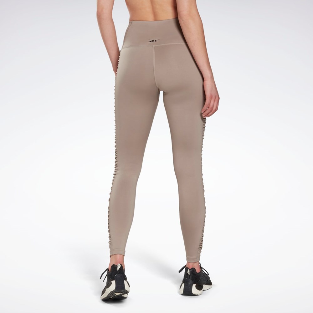 Reebok Bold High-Waisted Ruched Tights Grå | AUIGS-7543