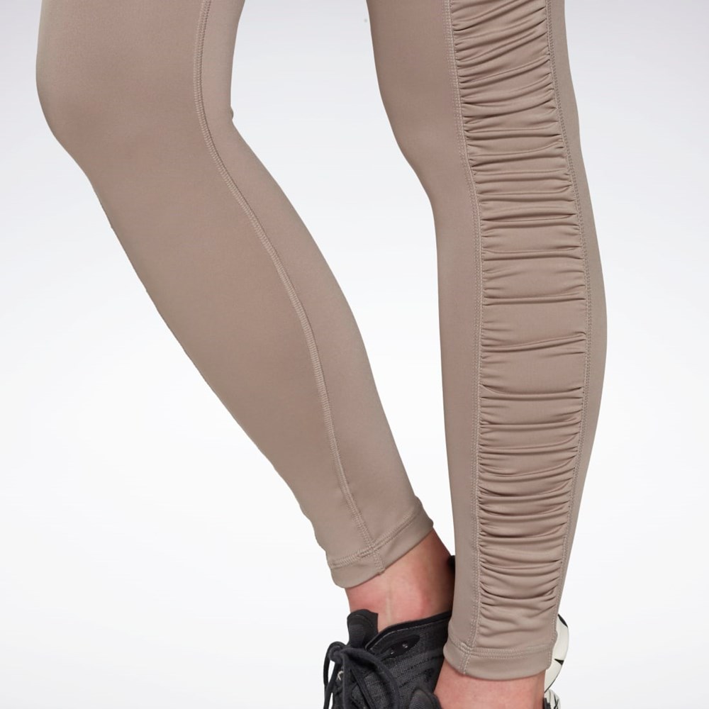 Reebok Bold High-Waisted Ruched Tights Grå | AUIGS-7543