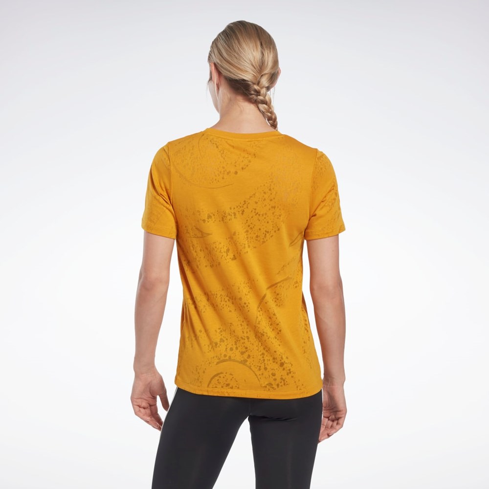 Reebok Burnout T-Shirt Bright Ochre | QUWYL-5823