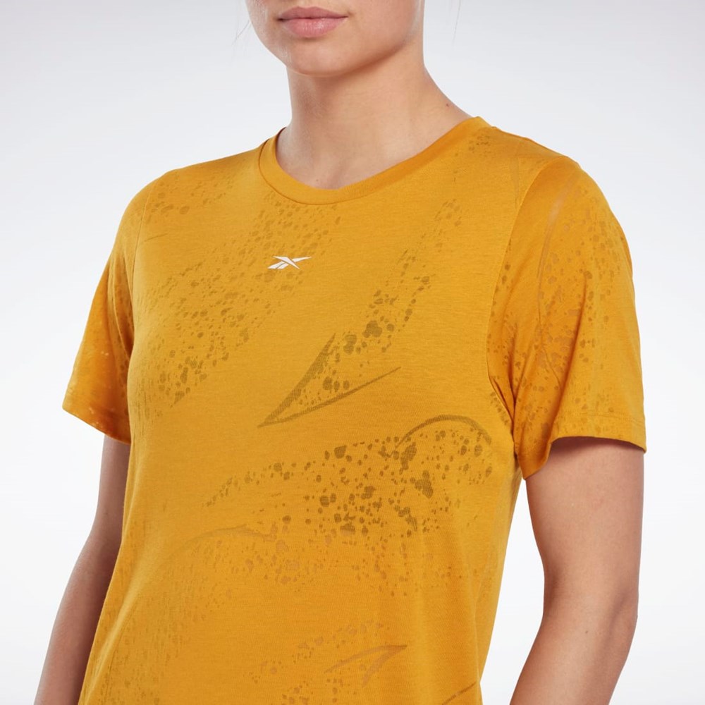 Reebok Burnout T-Shirt Bright Ochre | QUWYL-5823