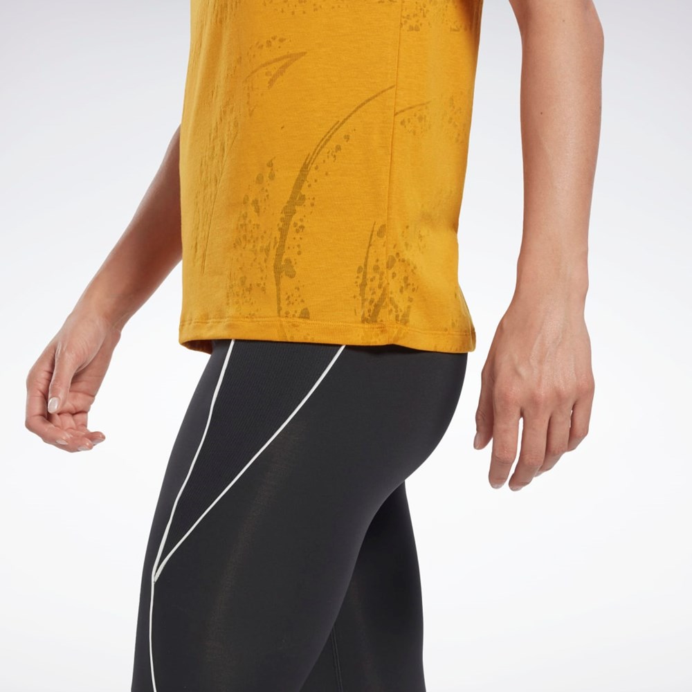 Reebok Burnout T-Shirt Bright Ochre | QUWYL-5823