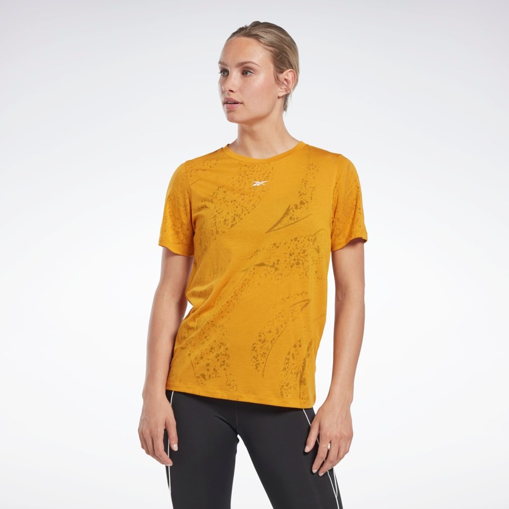 Reebok Burnout T-Shirt Bright Ochre | QUWYL-5823