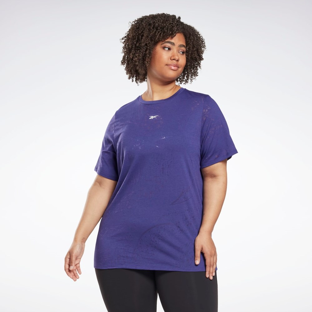 Reebok Burnout T-Shirt (Plus Size) Lila | CEFTA-2341