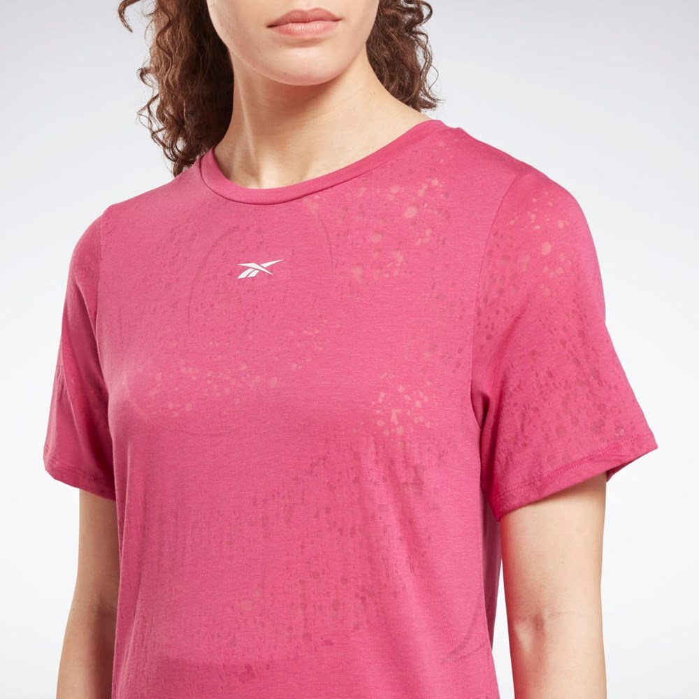 Reebok Burnout T-Shirt Rosa | GMVZA-4957