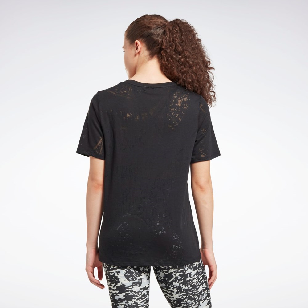 Reebok Burnout T-Shirt Svarta | ADCYL-6743