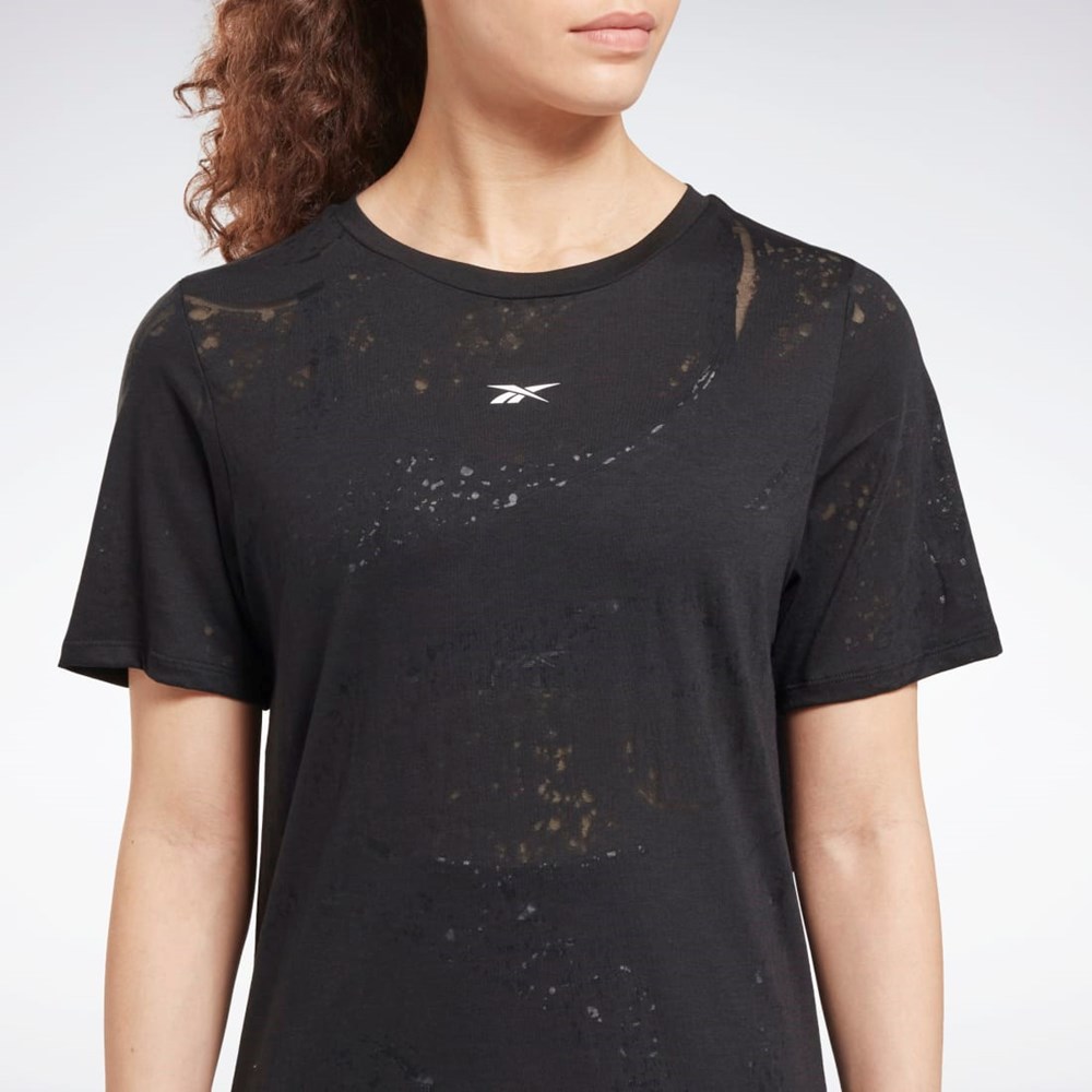 Reebok Burnout T-Shirt Svarta | ADCYL-6743