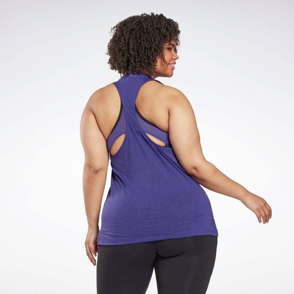 Reebok Burnout Tank Top (Plus Size) Lila | IKXVT-7128