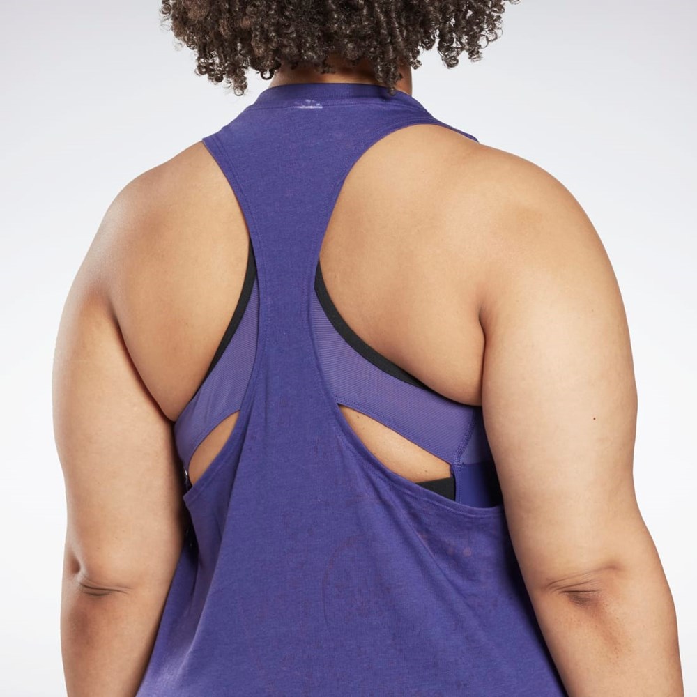 Reebok Burnout Tank Top (Plus Size) Lila | IKXVT-7128