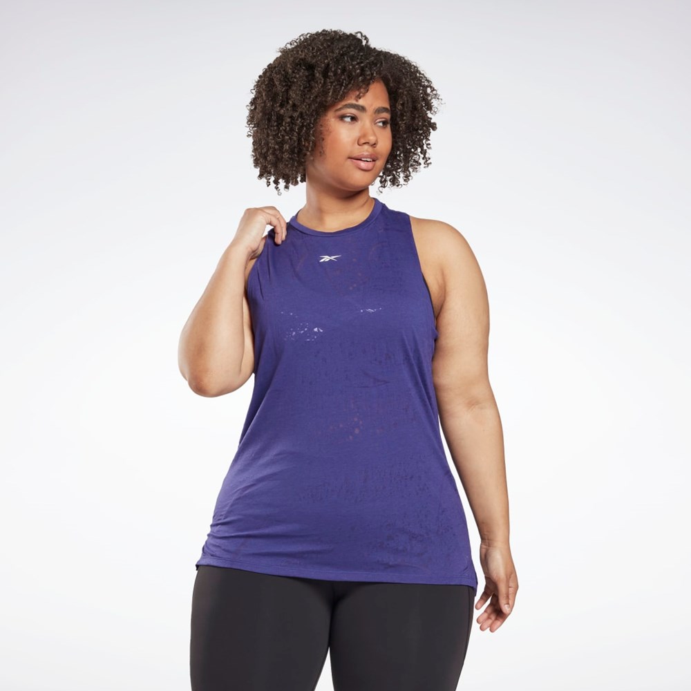 Reebok Burnout Tank Top (Plus Size) Lila | IKXVT-7128