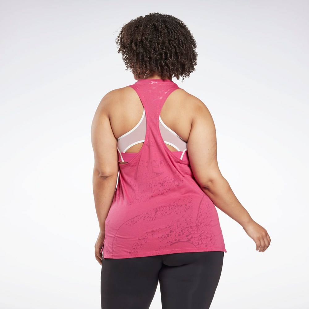 Reebok Burnout Tank Top (Plus Size) Rosa | NSWLK-4879