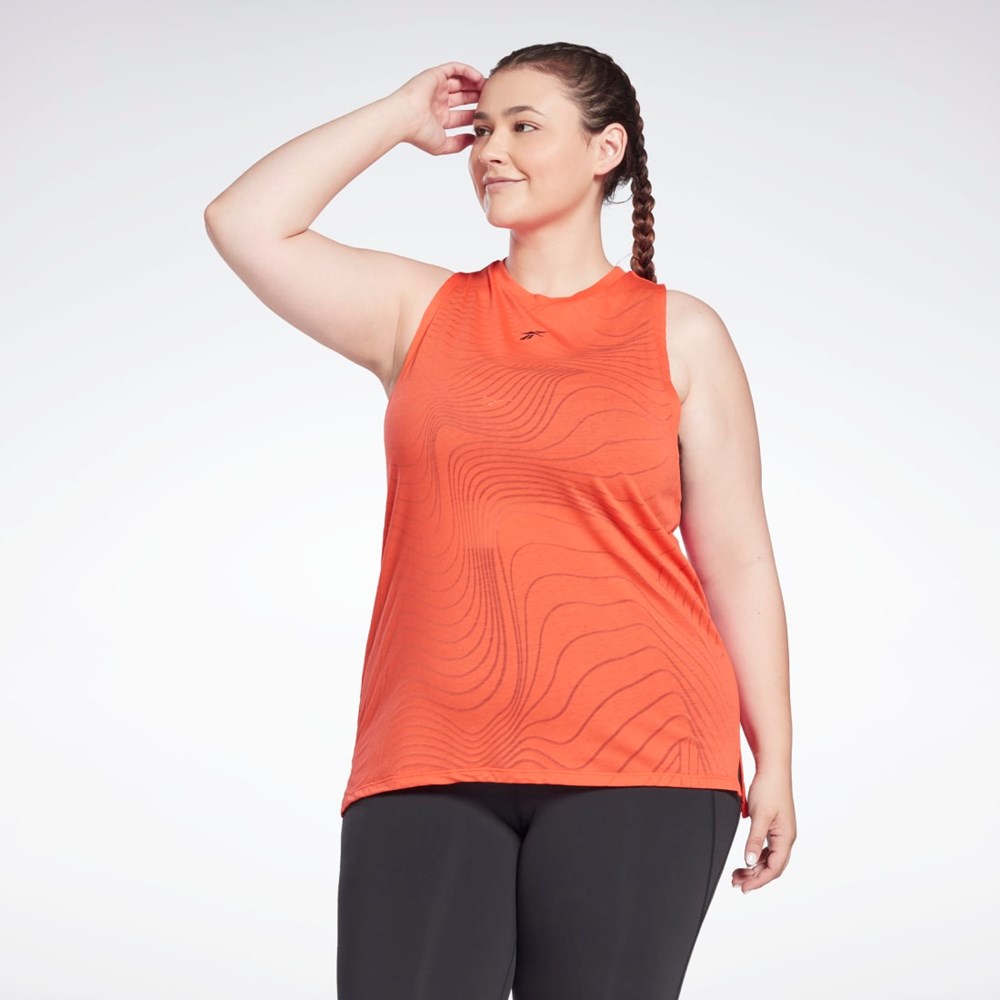 Reebok Burnout Tank Top (Plus Size) Röda | LJODP-9853