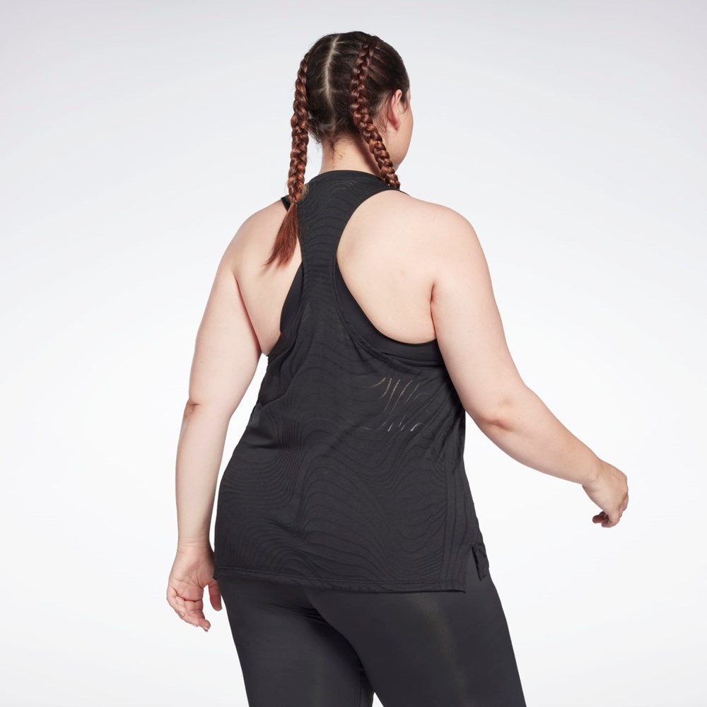 Reebok Burnout Tank Top (Plus Size) Svarta | IVUGS-4728