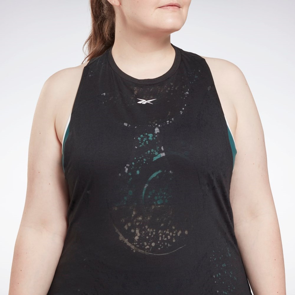 Reebok Burnout Tank Top (Plus Size) Svarta | JKIVQ-1425