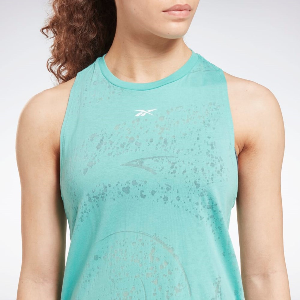 Reebok Burnout Tank Top Semi Classic Teal | SUFZM-1708