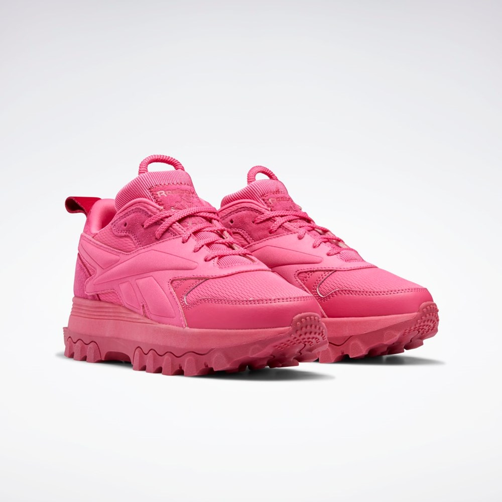 Reebok Cardi B Classic Leather V2 Shoes - Grade School Rosa Rosa Rosa | LRZPJ-9436