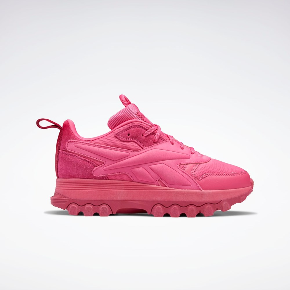 Reebok Cardi B Classic Leather V2 Shoes - Grade School Rosa Rosa Rosa | LRZPJ-9436