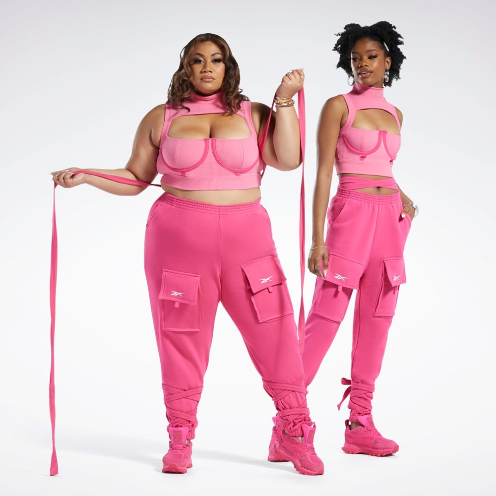 Reebok Cardi B Crop Top Rosa Rosa | FKWYH-8716