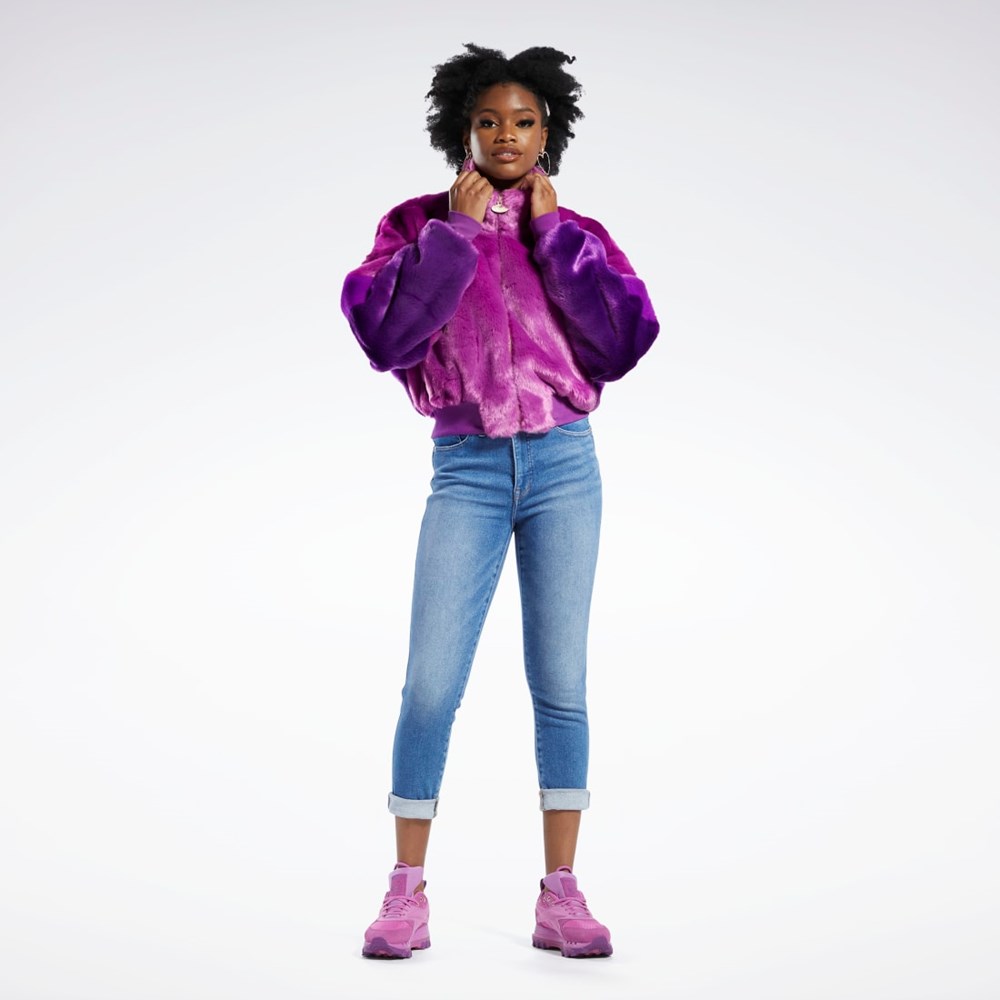 Reebok Cardi B Fur Ombre Jacket (Unisex) Ultraberry | KLXVT-3950