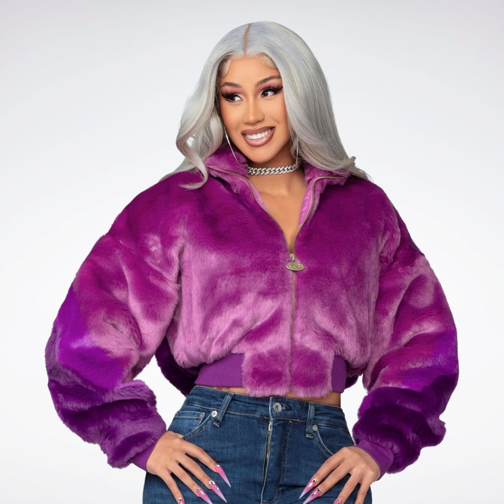 Reebok Cardi B Fur Ombre Jacket (Unisex) Ultraberry | KLXVT-3950