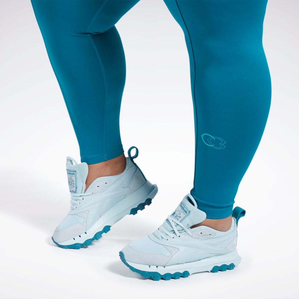 Reebok Cardi B High-Rise Tights (Plus Size) Seaport Teal | KAHOE-5031