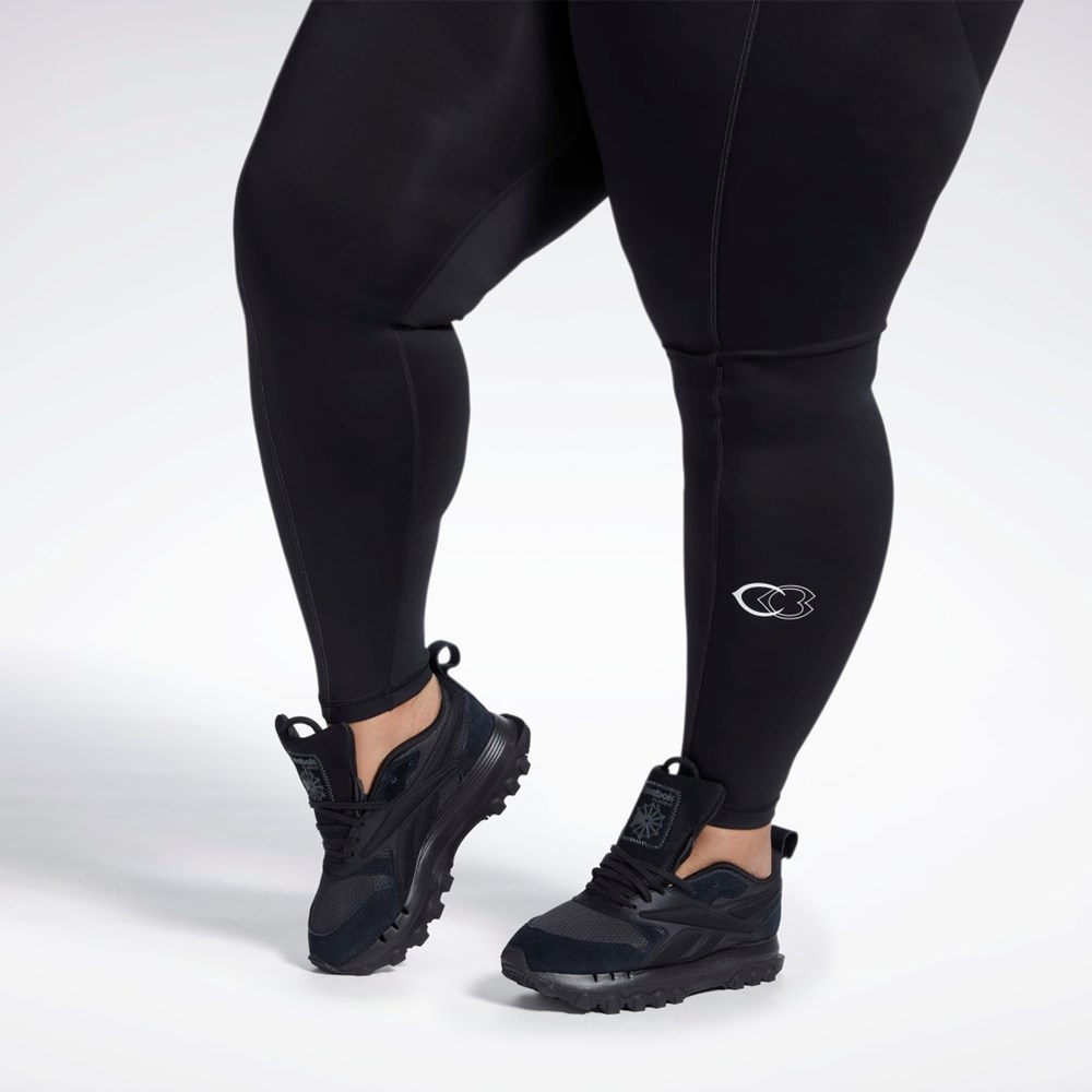 Reebok Cardi B High-Rise Tights (Plus Size) Svarta | VUXWI-6874