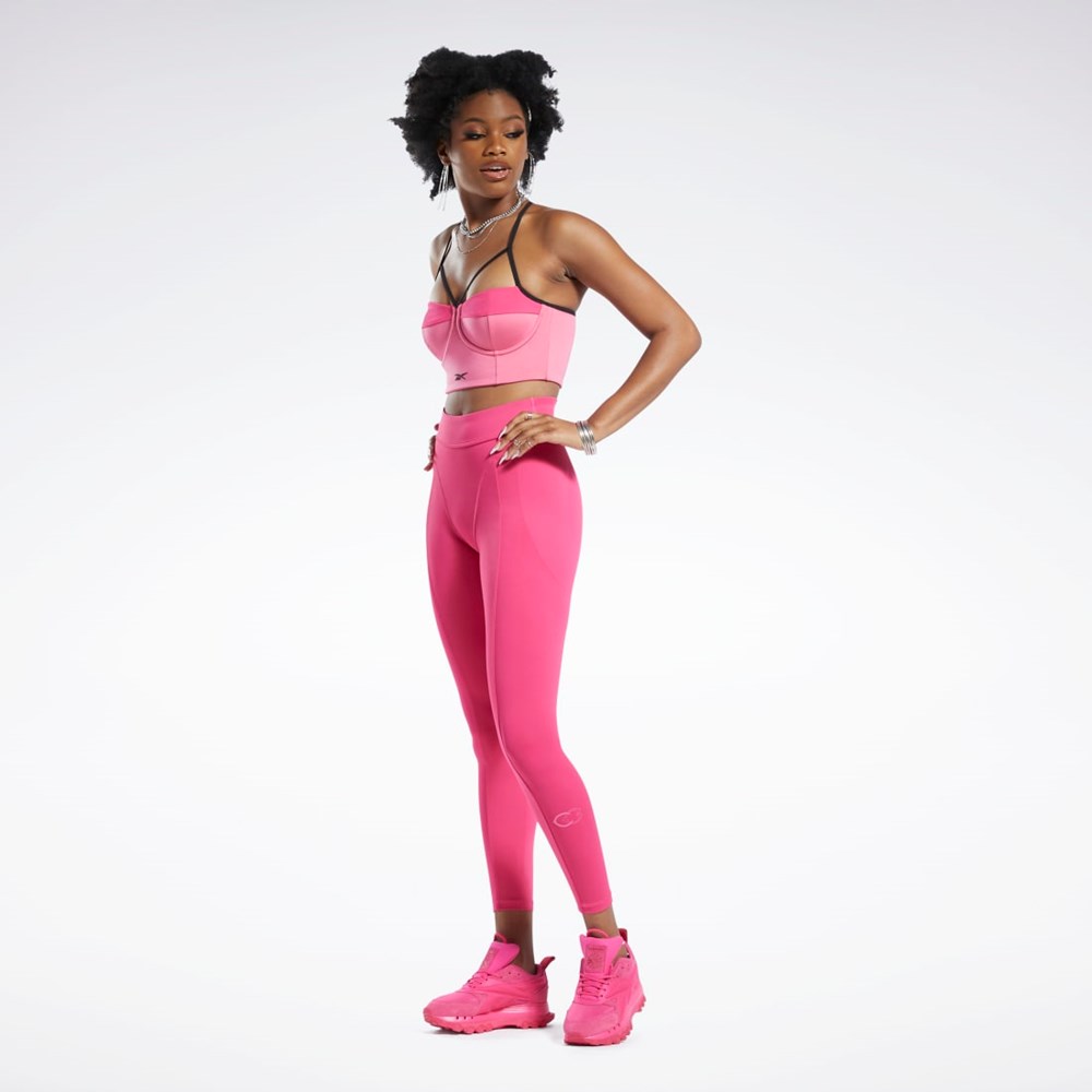 Reebok Cardi B High-Rise Tights Rosa | UVWOY-7348