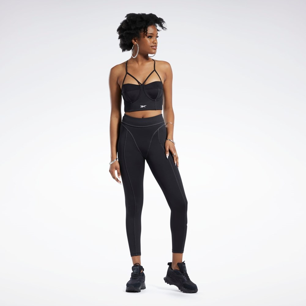 Reebok Cardi B High-Rise Tights Svarta | ZLIYP-8965