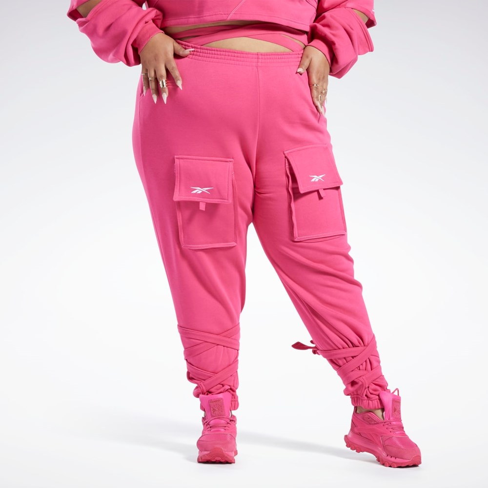 Reebok Cardi B Knit Pants (Plus Size) Rosa | OAVQC-5940