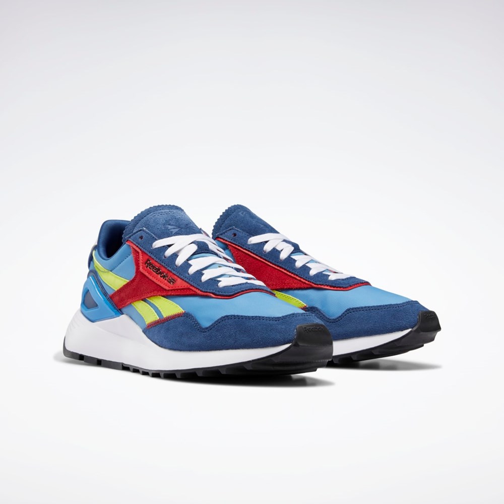 Reebok Classic Leather Legacy AZ Shoes Blå Gula Blå | QJXSE-6403