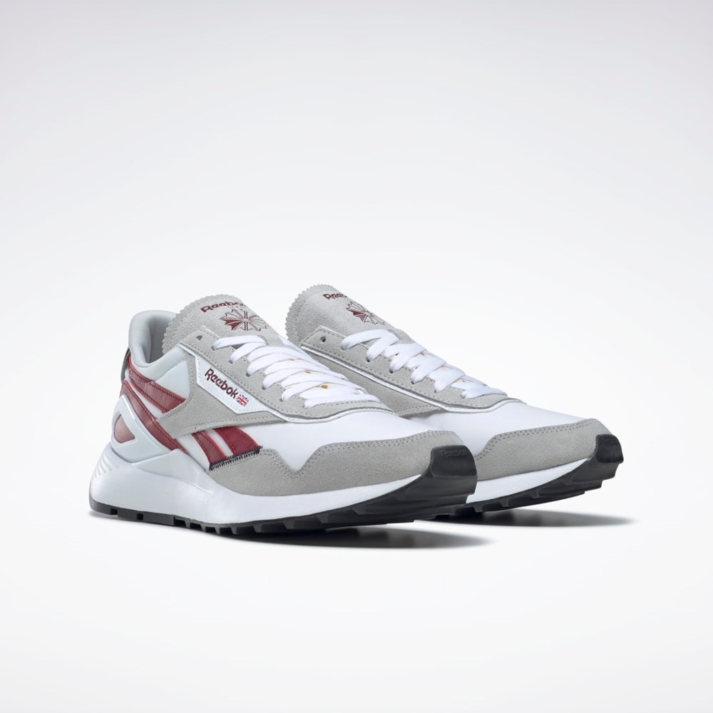 Reebok Classic Leather Legacy AZ Shoes Vita Grå Vinröda | ELFJU-3285