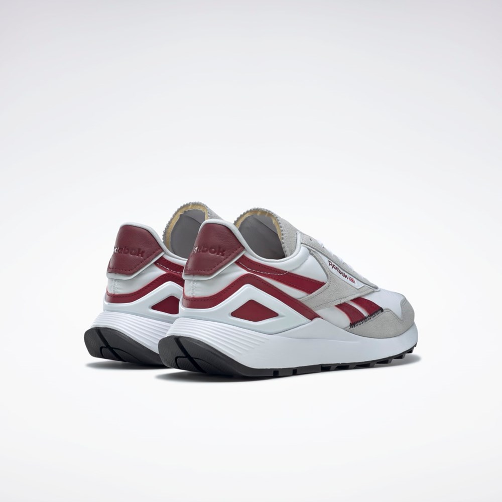 Reebok Classic Leather Legacy AZ Shoes Vita Grå Vinröda | ELFJU-3285