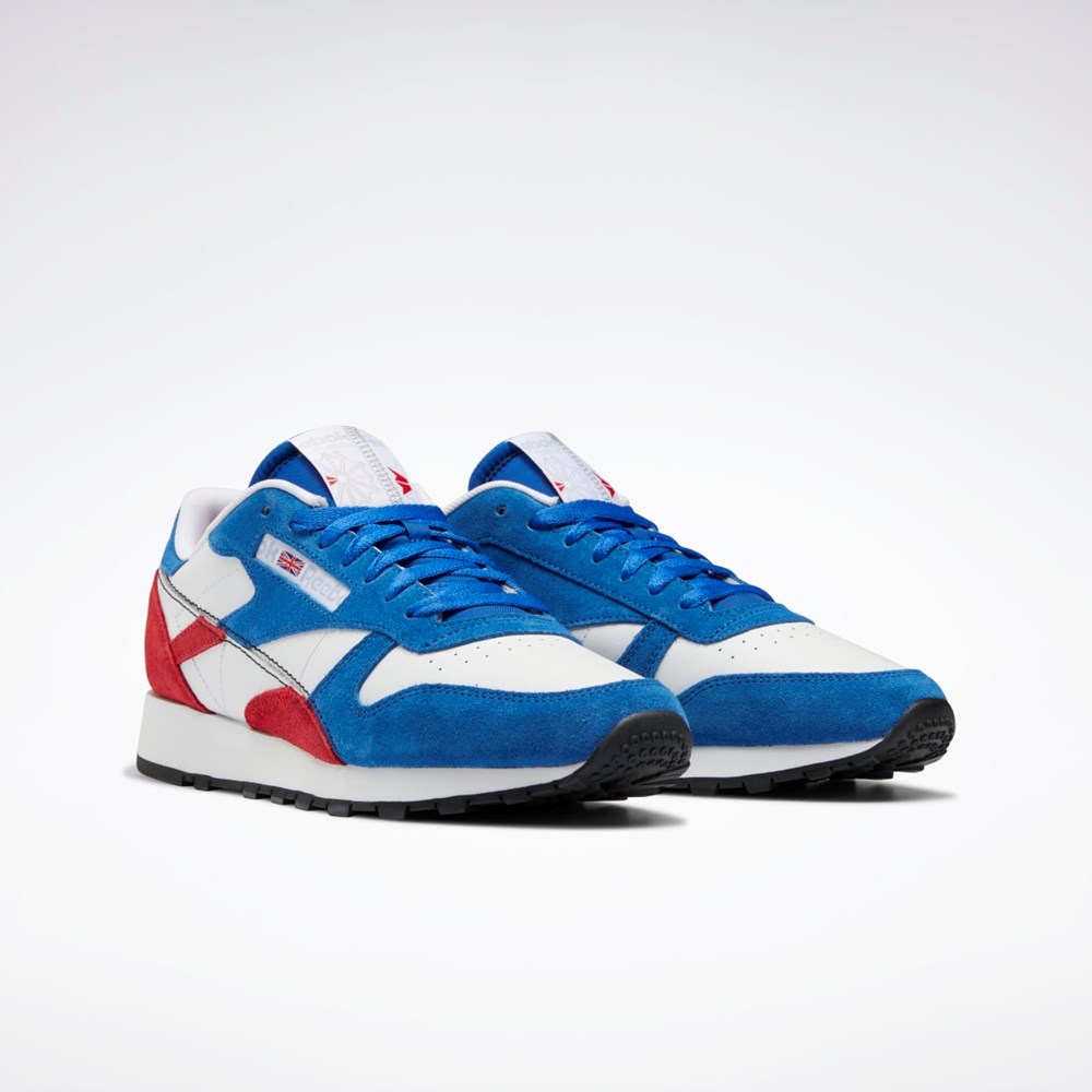 Reebok Classic Leather Make It Yours Shoes Blå Röda Vita | APUHR-2068