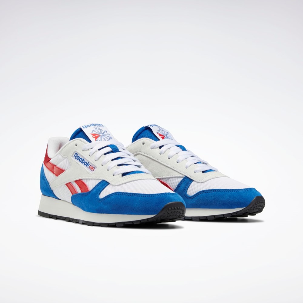 Reebok Classic Leather Make It Yours Shoes Blå Vita Röda | DVBCO-2015