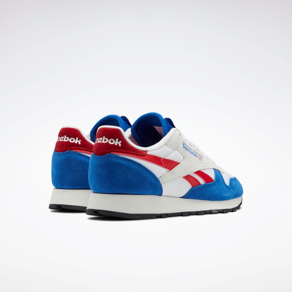 Reebok Classic Leather Make It Yours Shoes Blå Vita Röda | DVBCO-2015