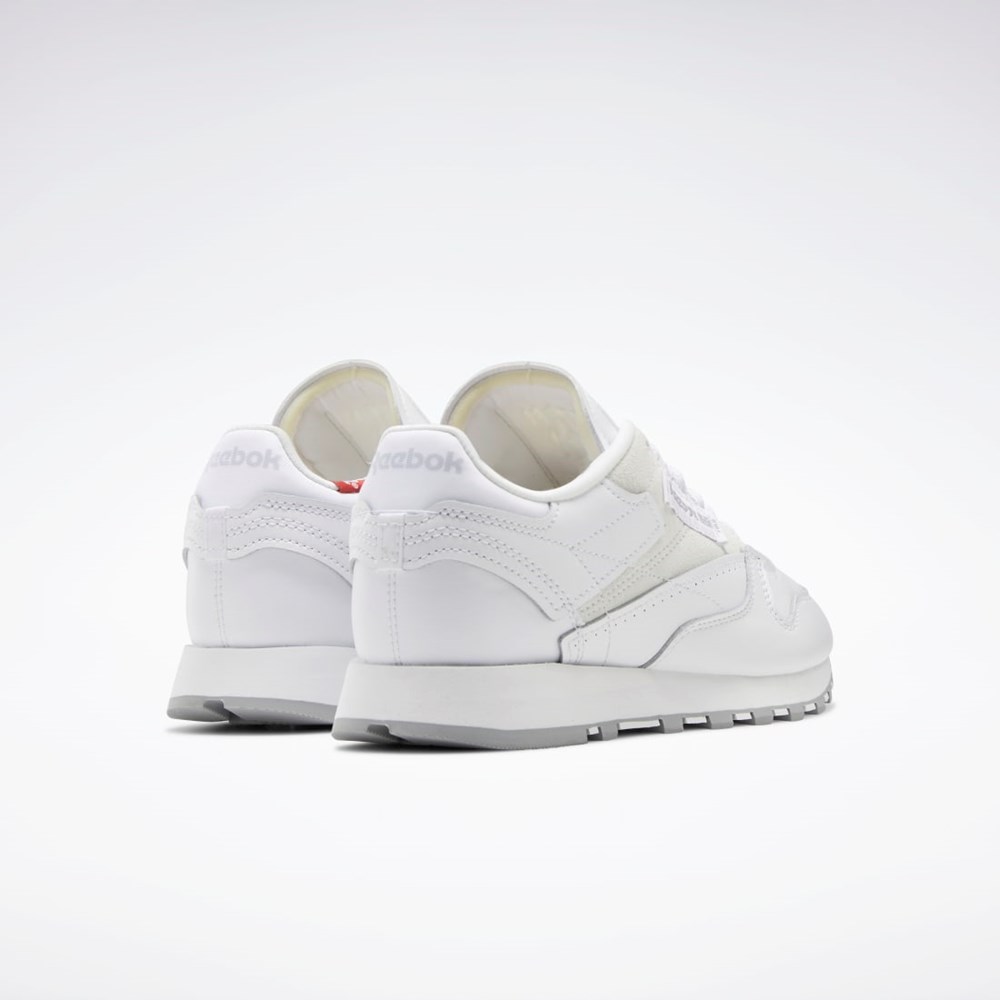 Reebok Classic Leather Make It Yours Shoes Vita Grå | VIQEC-0274